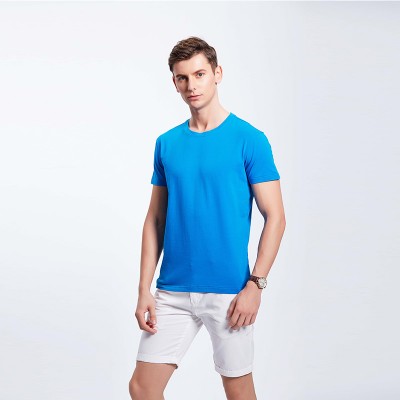 彩蓝色团体企业工作服公司T恤定制