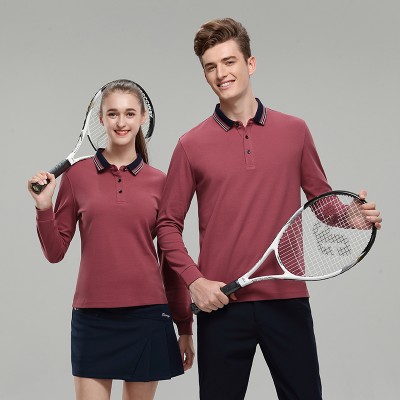 绣红长袖T恤衫定制