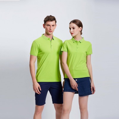 果绿色团体企业工作服T恤定制