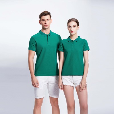 翠绿色团体企业工作服Polo衫定制