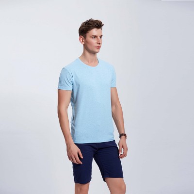 彩棉浅男士企业工作服T恤定制