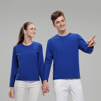 宝蓝长袖T血衫定制