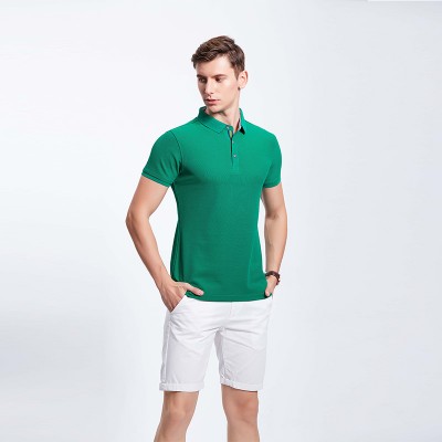 翠绿男士短袖工作服企业T恤定制