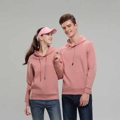 虾红色秋冬季卫衣定制