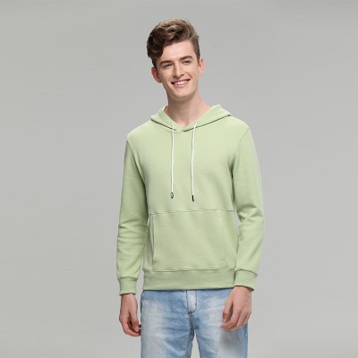 豆绿色秋冬季卫衣定制