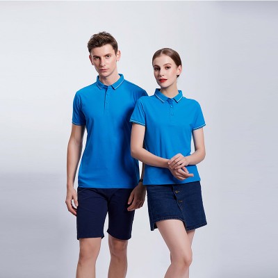 彩兰色团体Polo衫定制