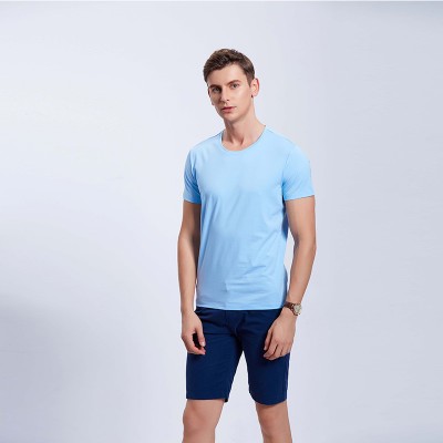 浅水蓝男士企业工作服T血衫定制