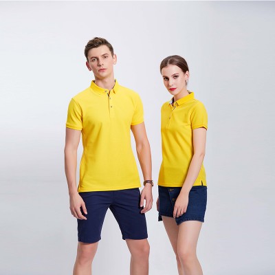 蛋黄色团体Polo衫定制
