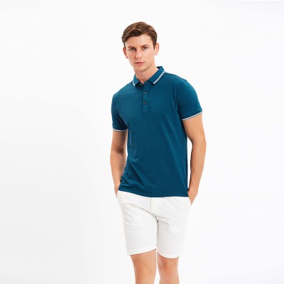 灰蓝色男士时尚工作服T恤衫定制