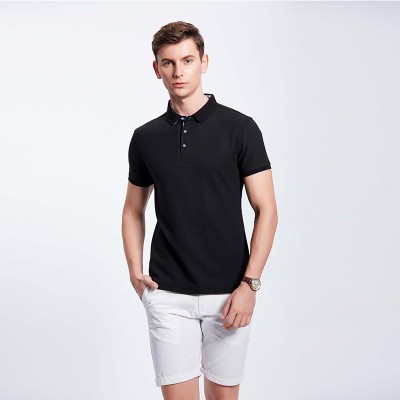 黑色男士企业工作POLO衫定制
