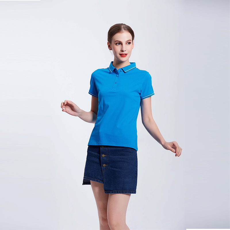 彩蓝色团体T恤定制