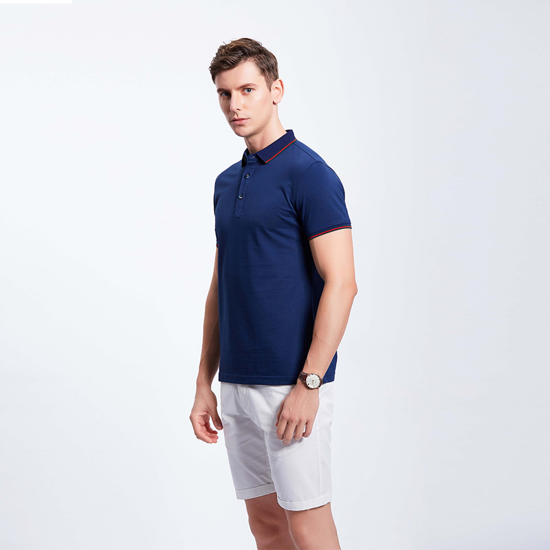 藏蓝色团体T血衫定制