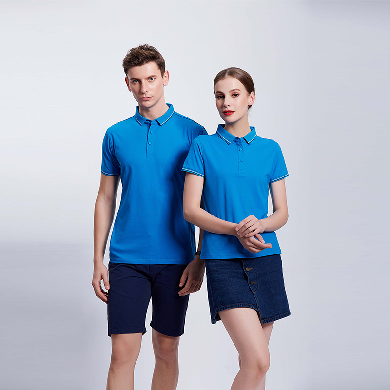 彩蓝色团体T恤定制