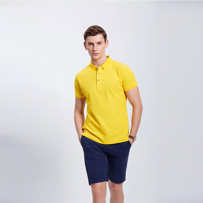 蛋黄色团体Polo衫定制