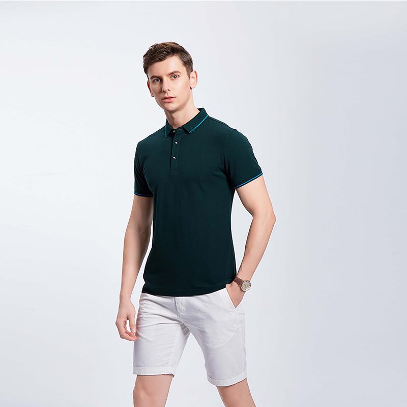 墨绿色团体Polo衫定制