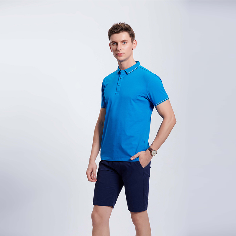 彩蓝色团体T恤定制