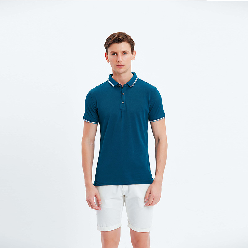 灰蓝色男士时尚工作服T恤衫定制