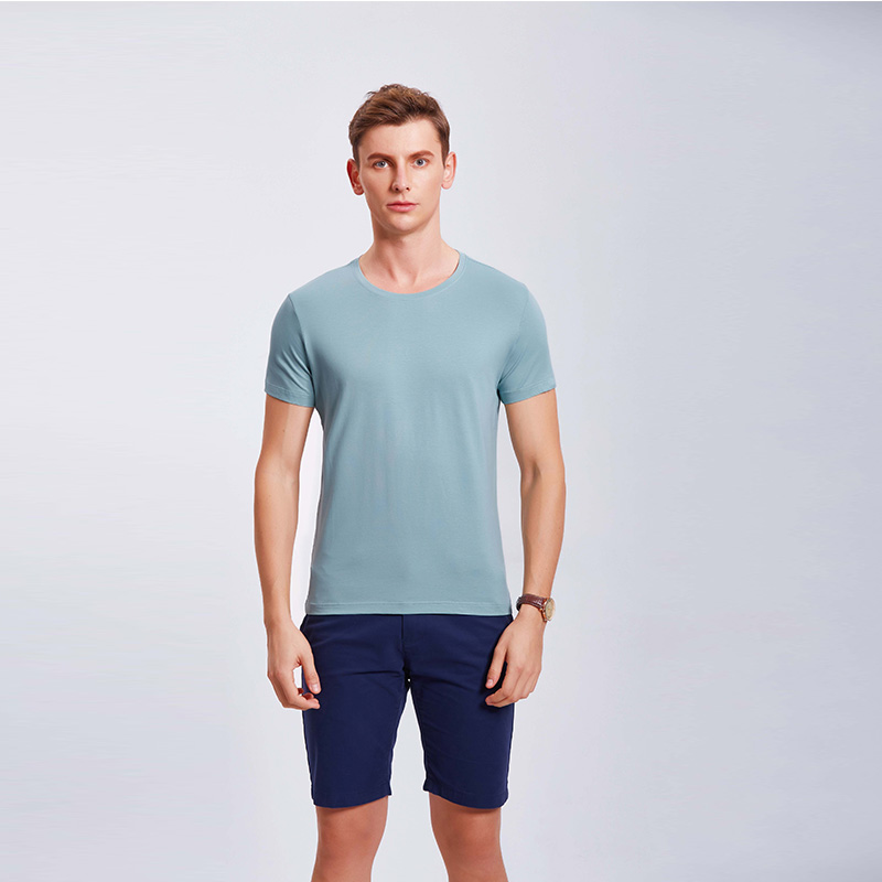 男士灰绿色企业工作服T血衫定制