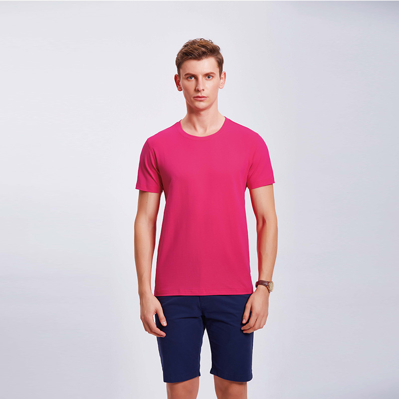 红色男士企业工作服T血衫定制