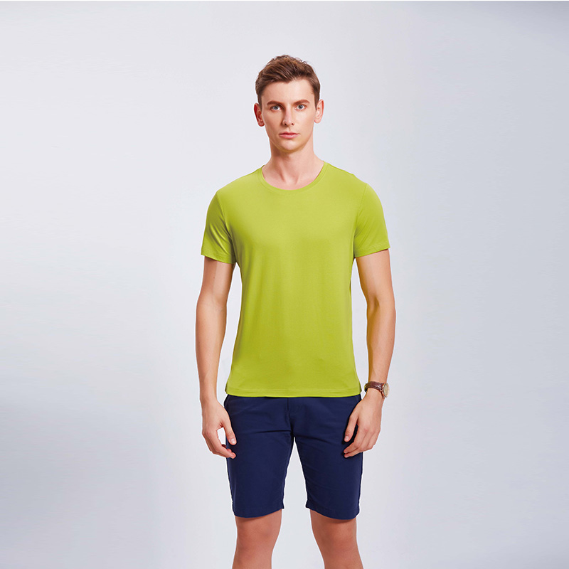 荧光绿男士企业工作服T血衫定制