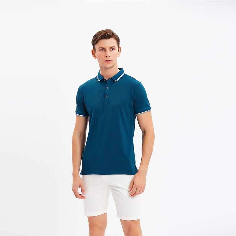 灰蓝色男士时尚工作服T恤衫定制