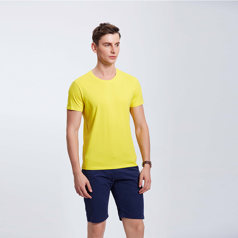 金黄色企业工作服T恤定制