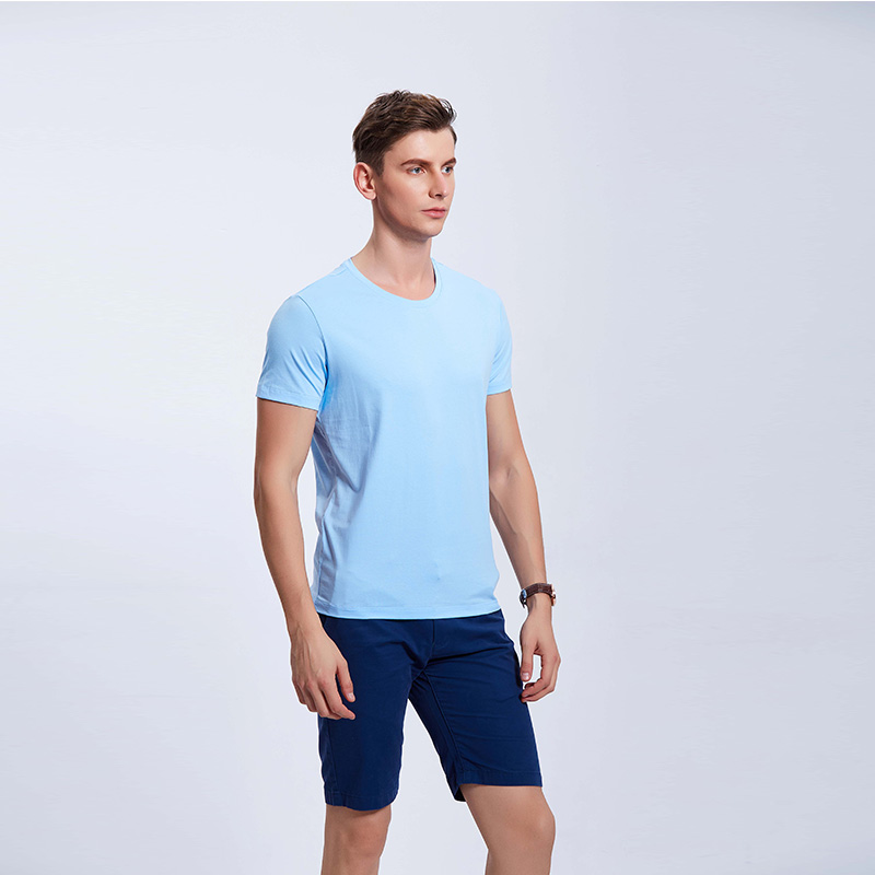 浅水蓝男士企业工作服T血衫定制