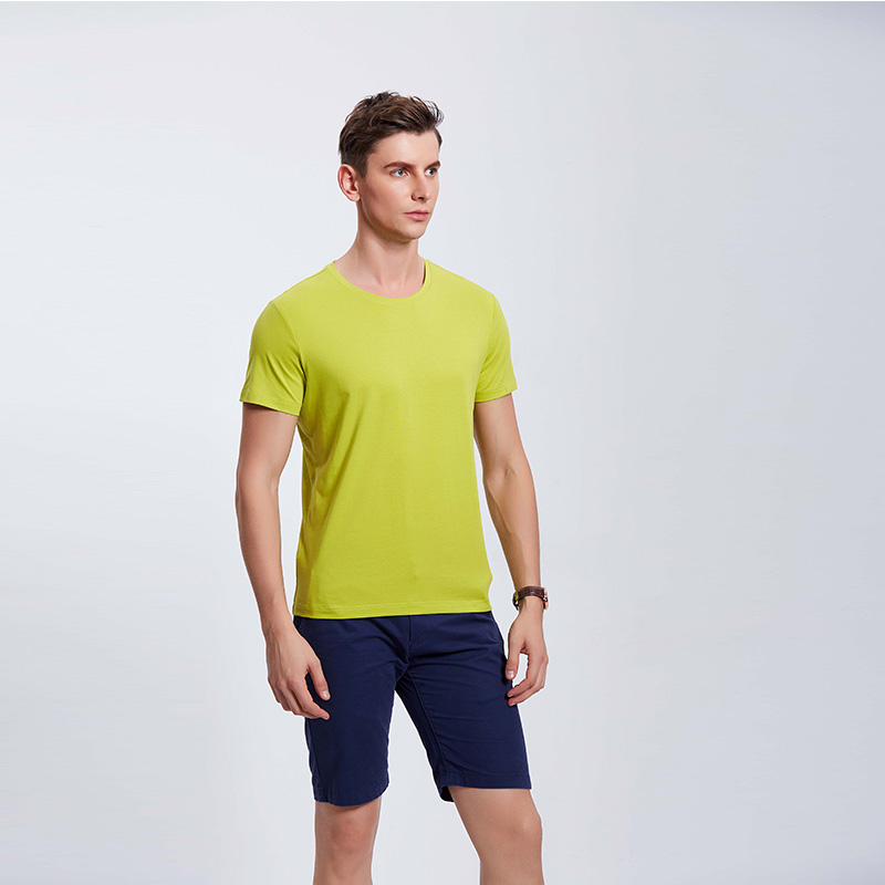 荧光绿男士企业工作服T血衫定制