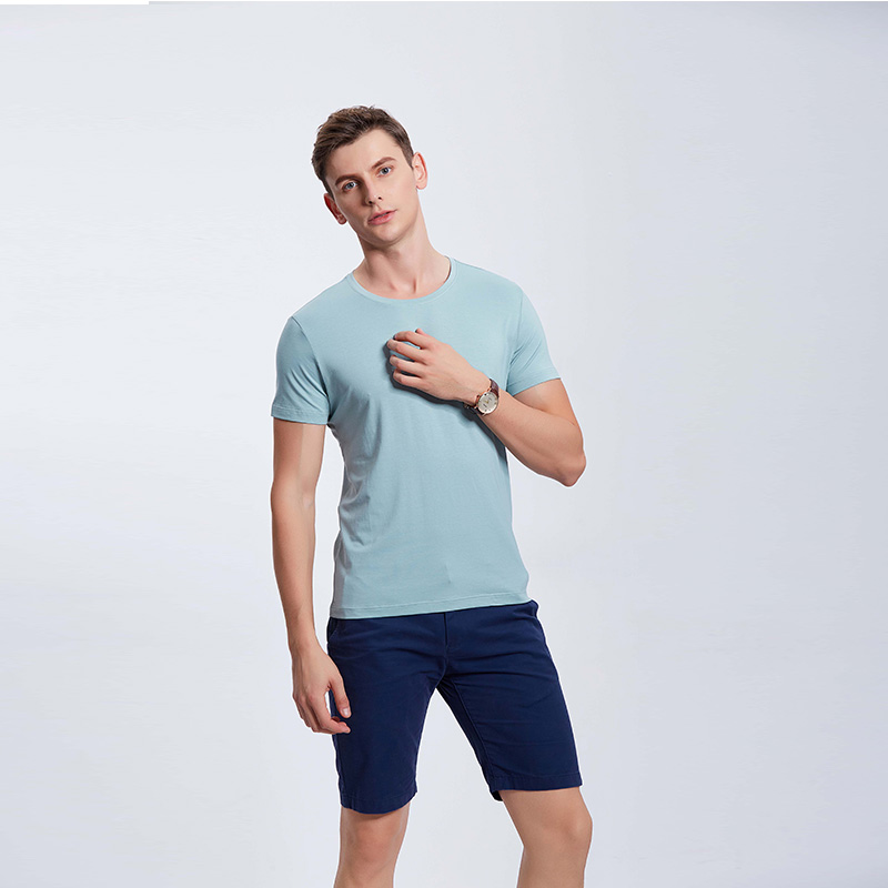 男士灰绿色企业工作服T血衫定制