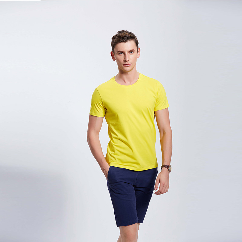 金黄色企业工作服T恤定制