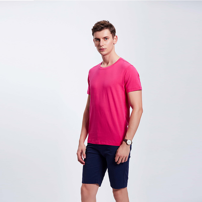 红色男士企业工作服T血衫定制