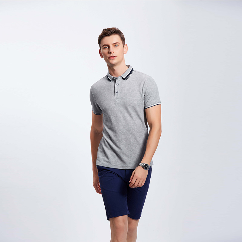 花灰色男士企业工作服T血衫定制