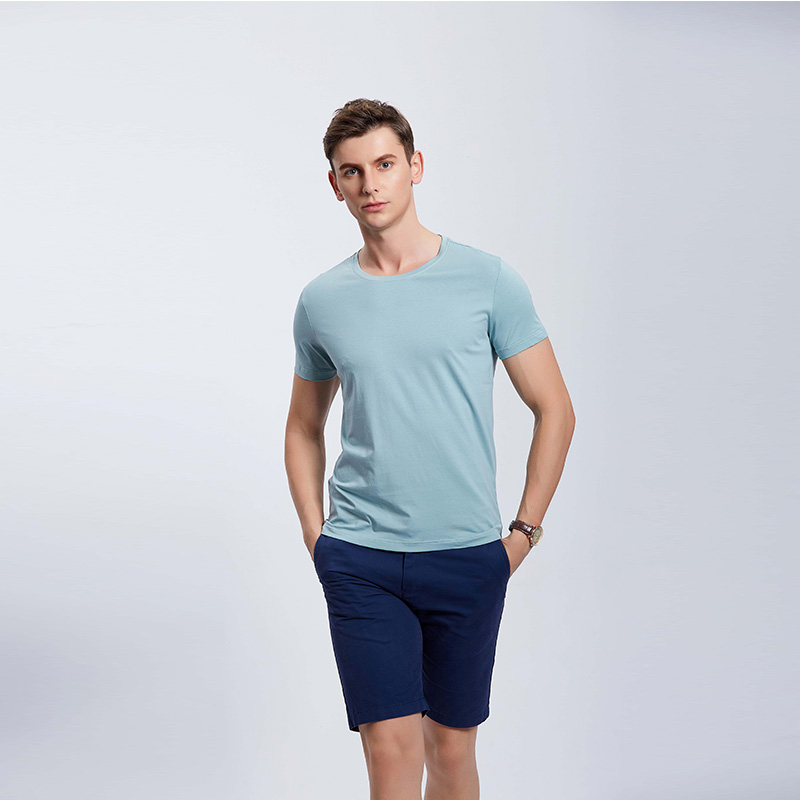 男士灰绿色企业工作服T血衫定制