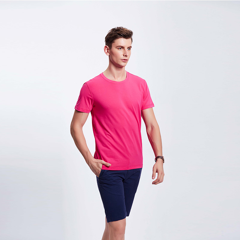 红色男士企业工作服T血衫定制