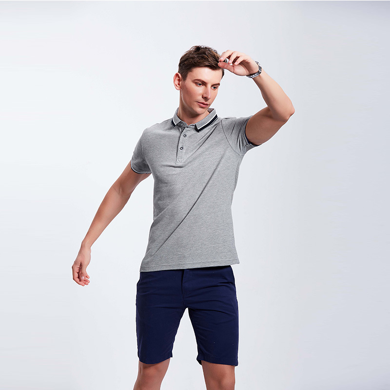 花灰色男士企业工作服T血衫定制