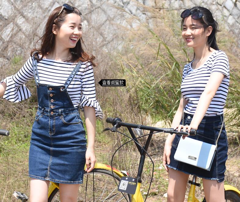 女生定制条纹T恤衫如何穿着搭配，原来有这么多搭配诀窍!