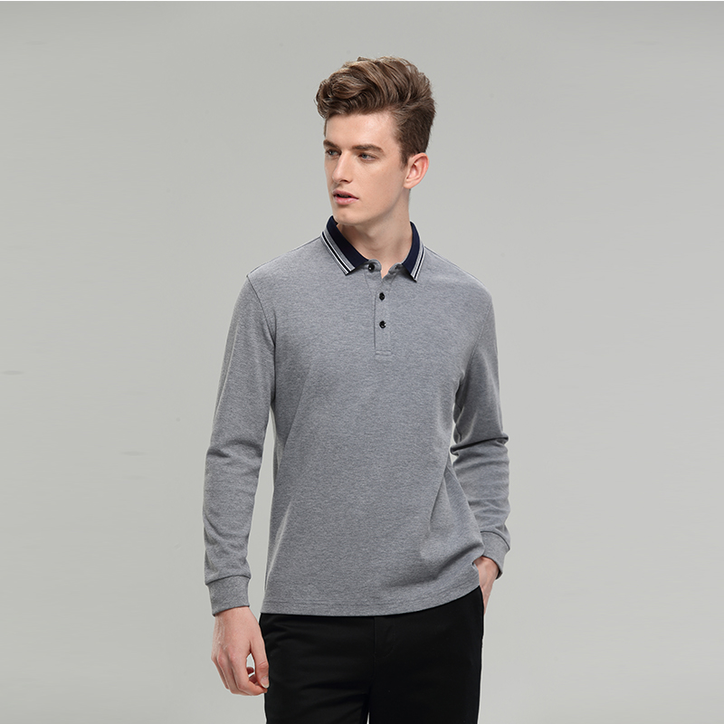 花灰长袖T恤衫定制