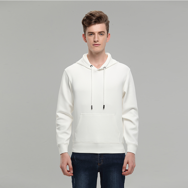 白色秋冬季卫衣定制