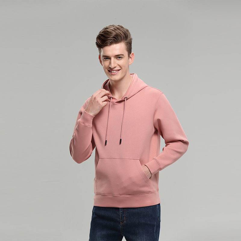 虾红色秋冬季卫衣定制