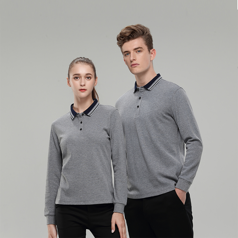 花灰长袖T恤衫定制