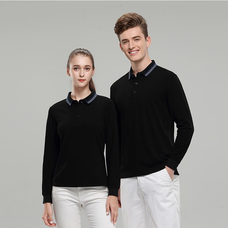 黑色长袖T恤衫定制