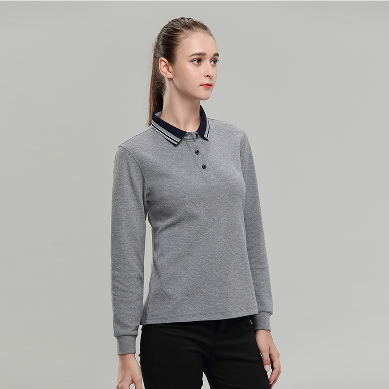 花灰长袖T恤衫定制