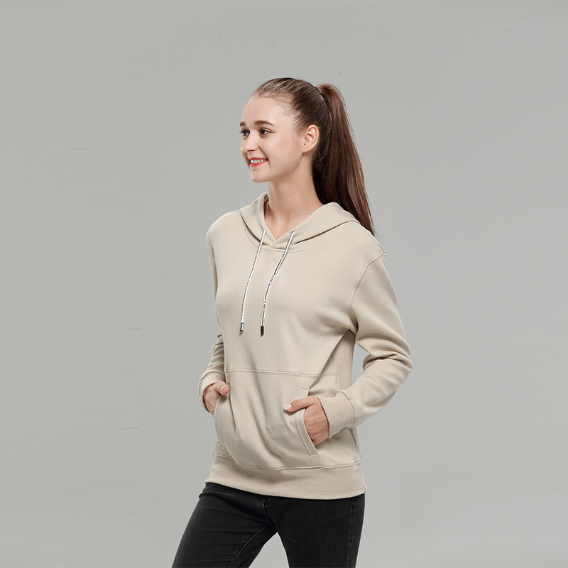 杏色秋冬季卫衣定制