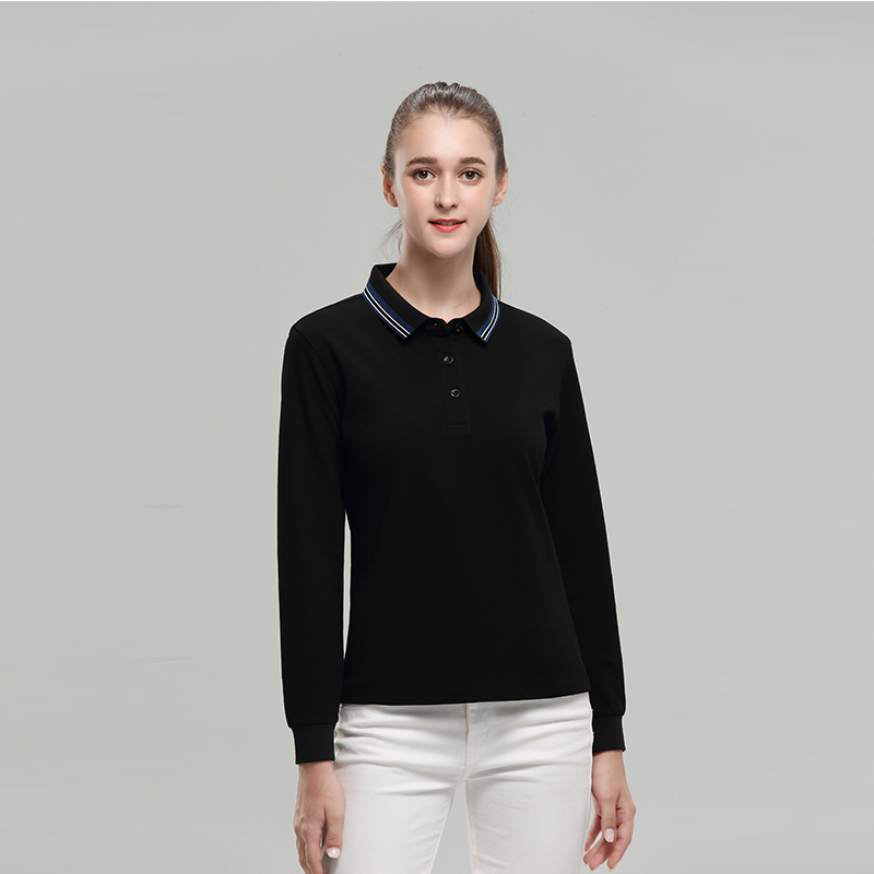 黑色长袖T恤衫定制