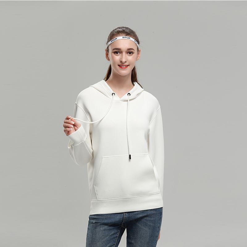 白色秋冬季卫衣定制