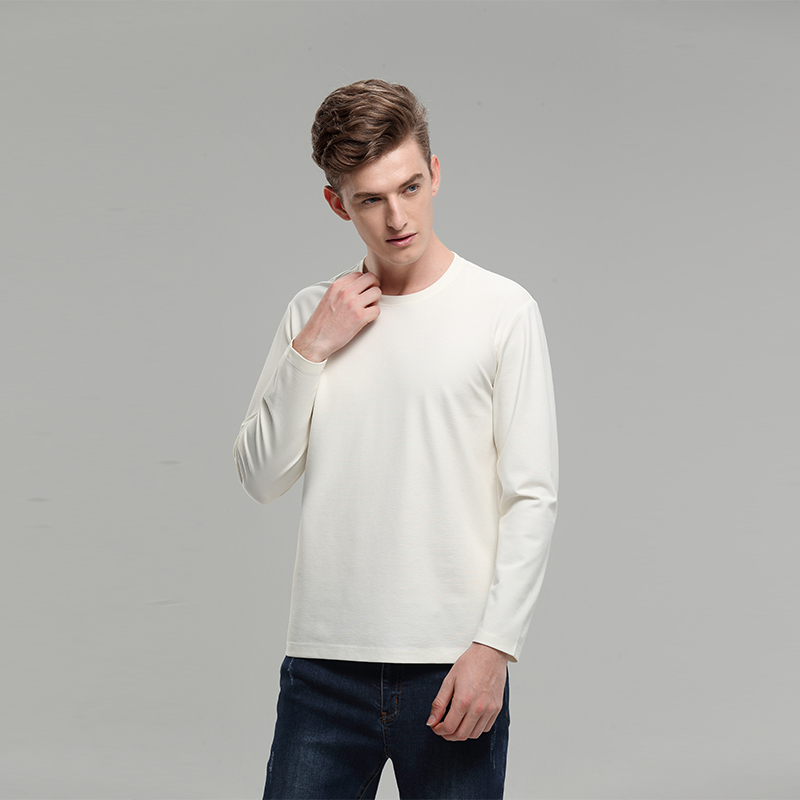 白色长袖T恤衫定制
